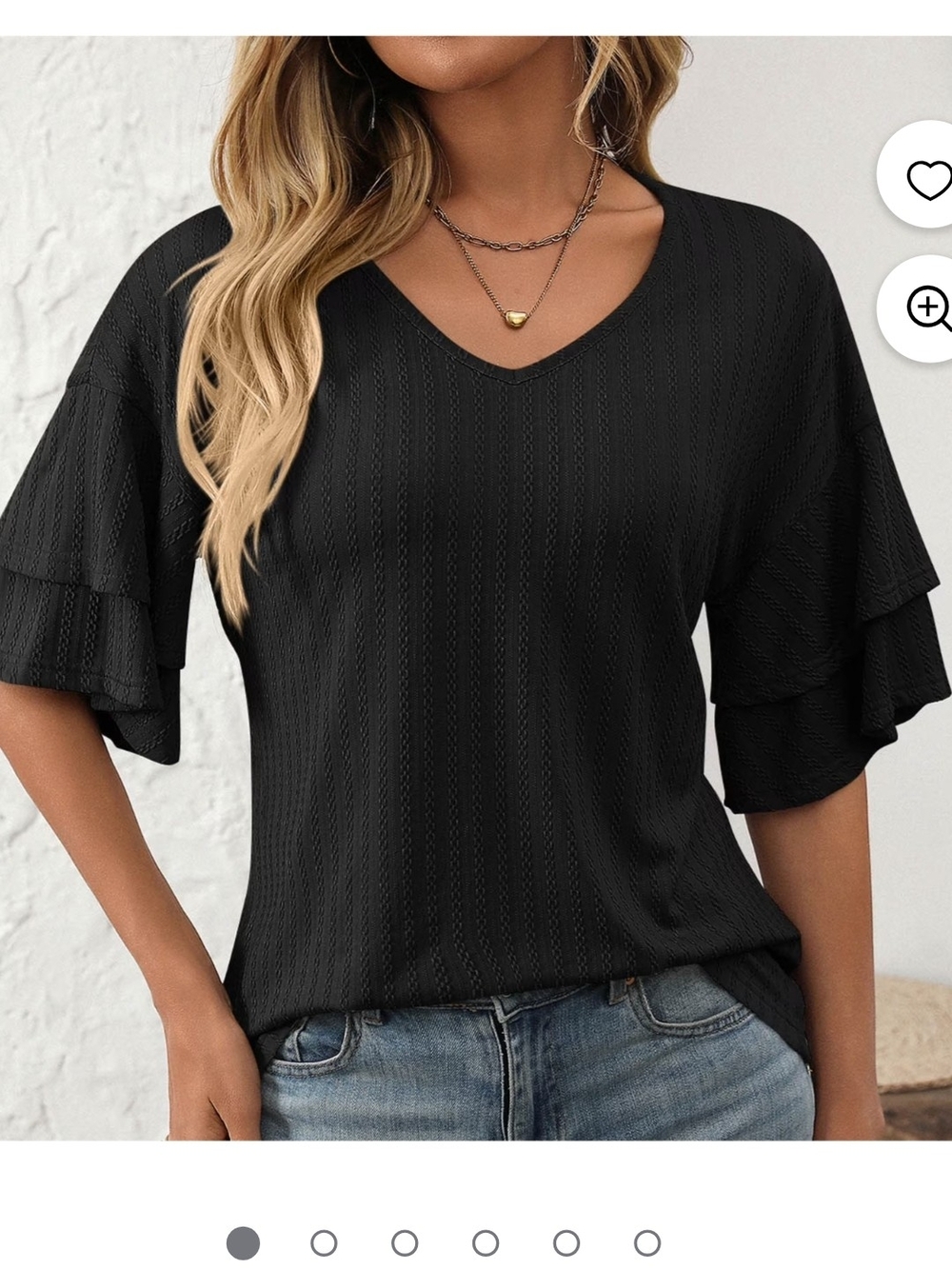 Black Bell Sleeve Top MADE IN CANADA
